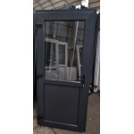PVC ieejas durvis, antracit, 1 numurs