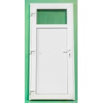 PVC ieejas durvis, balts, 6 numurs