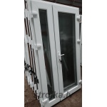 PVC ieejas durvis, 3 stikli BALTAS, 10 numurs