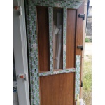 PVC ieejas durvis, zelta ozol, 7 numurs